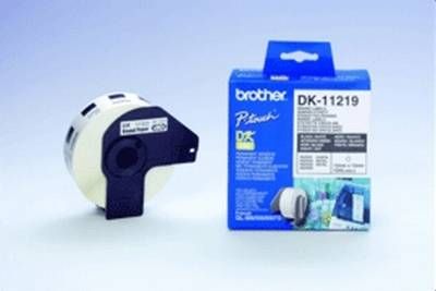 DK-11219 runde Etiketten Papier Durchmesser 12 mm weiss, 1200 Stück