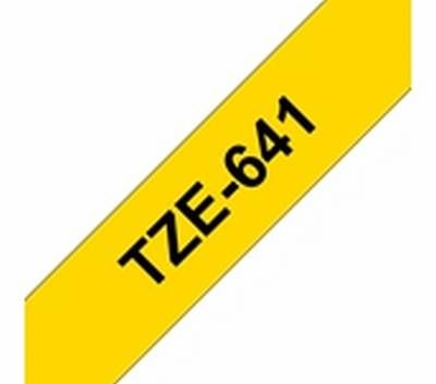 TZe-641 schwarz auf gelb, laminiert