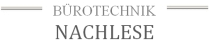 Nachlese - zuletzt neu vorgestellt