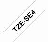 TZe-SE4 schwarz auf weiss, laminiert, Sicherheitsband