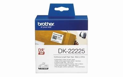 DK-22225 Papier-Endlosetikette weiss, 38 mm breit, 30,48 m lang