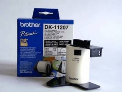 DK-11207 CD/DVD-Etiketten Papier 58 mm Durchmesser weiss, 100 Stk.