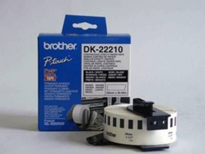 DK-22210 Papier-Endlosetikette weiss, 29 mm breit, 30,48 m lang