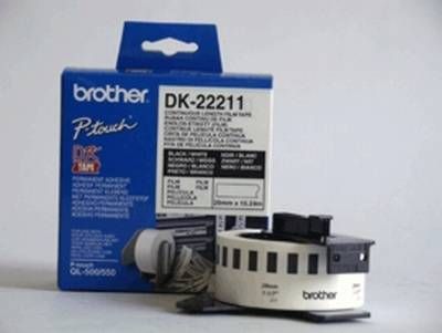 DK-22211 Film-Endlosetiketten weiss, 29 mm breit, 15,24 m lang