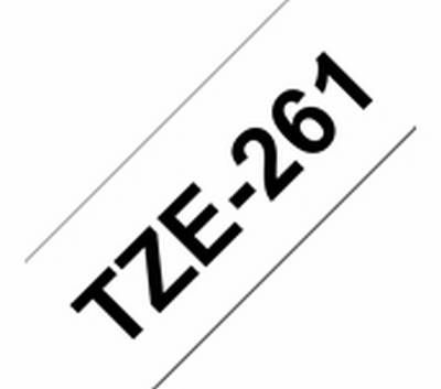 TZe-261 schwarz auf weiss, laminiert