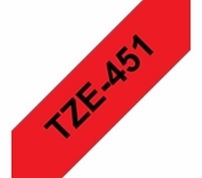 TZe-451 schwarz auf rot, laminiert