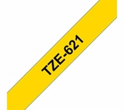 TZe-621 schwarz auf gelb, laminiert
