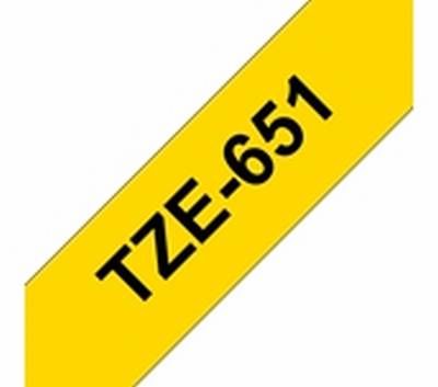 TZe-651 schwarz auf gelb, laminiert
