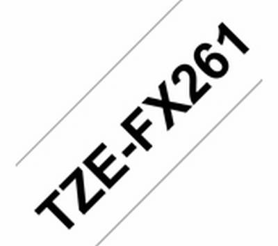 TZe-FX261 schwarz auf weiss, Flexi-Tape, laminiert