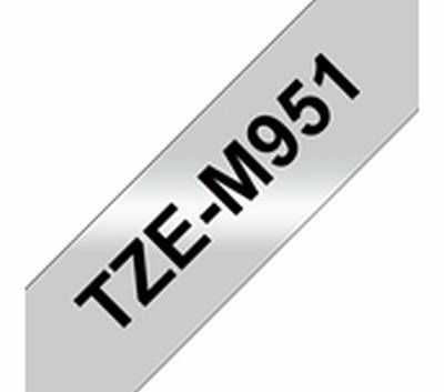 TZe-M951 schwarz auf silbermetallic matt, laminiert