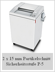 Ideal 4005CC 2x15mm Partikelschnitt-Aktenvernichter mit automatischer Schmierung