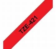 TZe-421 schwarz auf rot, laminiert