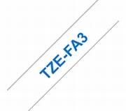 TZe-FA3 Aufbügeletikette blau auf weiss