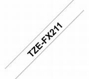 TZe-FX211 schwarz auf weiss, Flexi-Tape laminiert
