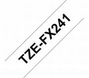 TZe-FX241 schwarz auf weiss, Flexi-Tape, laminiert
