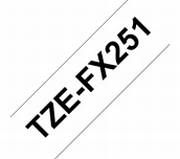 TZe-FX251 schwarz auf weiss, Flexi-Tape, laminiert