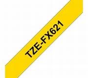 TZe-FX621 schwarz auf gelb, Flexi-Tape, laminiert