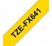 TZe-FX641 schwarz auf gelb, Flexi-Tape, laminiert