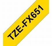 TZe-FX651 schwarz auf gelb, Flexi-Tape, laminiert