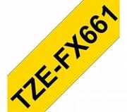 TZe-FX661 schwarz auf gelb, 36 mm, Flexi-Tape, laminiert