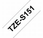 TZe-S151 schwarz auf farblos, extrastark klebend, laminiert