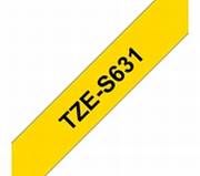TZe-S631 schwarz auf gelb, extrastark klebend, laminiert