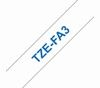 TZe-FA3 Aufbügeletikette blau auf weiss
